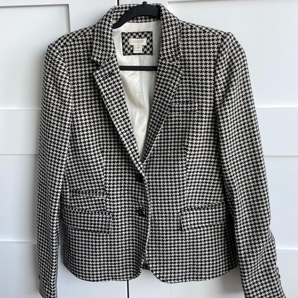 J Crew Houndstooth Blazer Size 8